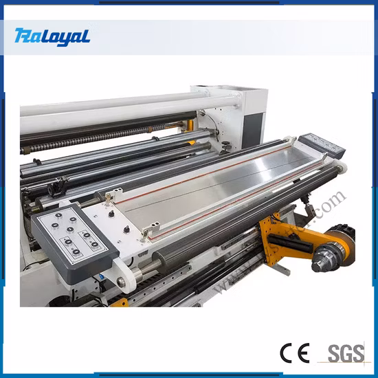 フリクションシャフト付きステッカーラベル自動スリッター＆リワインド機